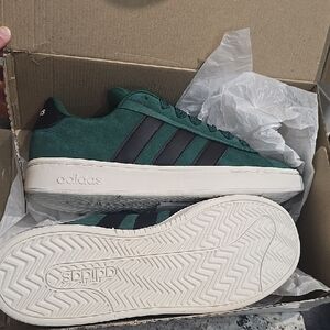 Adidas Men's Forest Green and Black Sneakers